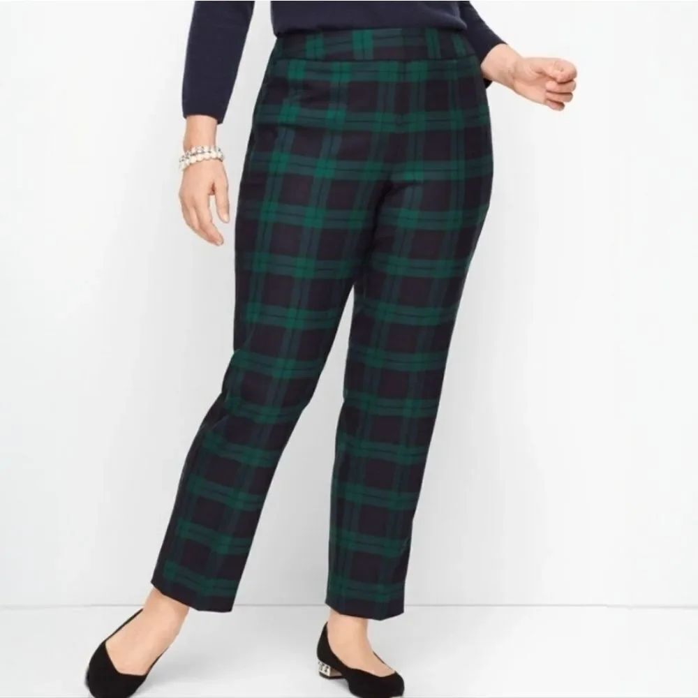 Talbots Black Watch Plaid Hampshire Ankle Pants